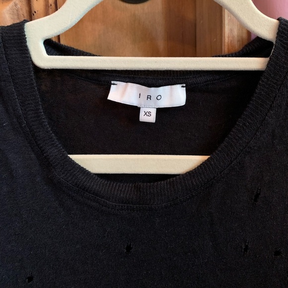 Black Distressed IRO Tee - Picture 4 of 7